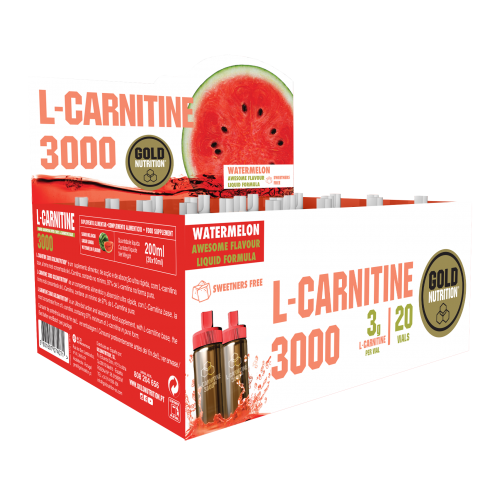 L-Carnitine 3000 mg cu aroma pepene rosu, Gold Nutrition